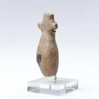 Greek, Thessalic Neolithic Period, a rare hard stone idol of a pregnant woman, ca. 4th Mill BC – kavel bij Veilinggebouw De Zwaan, Amsterdam