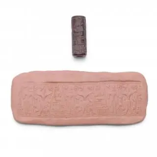 Levant, a Neo Assyrian hematie cylinder seal, Syria, ca. 900-500 BCE – kavel bij Veilinggebouw De Zwaan, Amsterdam