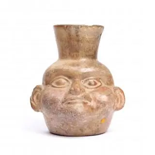 Peru, Moche IV, a small character portret vessel, ca. 500-700 – kavel bij Veilinggebouw De Zwaan, Amsterdam