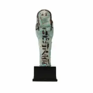 Egypt, faiance ushabti, 21st Dynasty, ca. 1000-945 BCE – kavel bij Veilinggebouw De Zwaan, Amsterdam