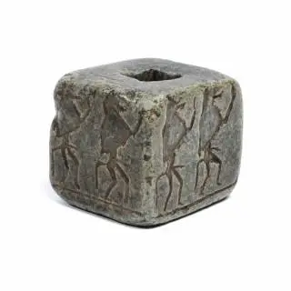 Egypt, a green stone scepter head, New Kingdom, 1500-1000 BCE – kavel bij Veilinggebouw De Zwaan, Amsterdam