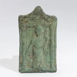 A Roman bronze votif portraying Fortuna, 2nd - 3rd century CE – kavel bij Veilinggebouw De Zwaan, Amsterdam