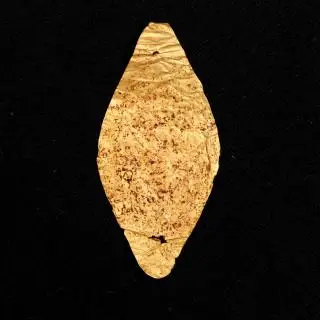 A Roman gold leaf shaped pendant, ca. 2nd century CE – kavel bij Veilinggebouw De Zwaan, Amsterdam