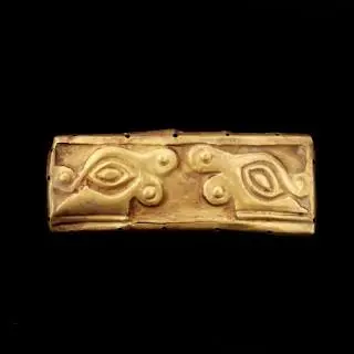 Central Asia, a gold element, possibly Scythian, ca. 500-200 BCE – kavel bij Veilinggebouw De Zwaan, Amsterdam