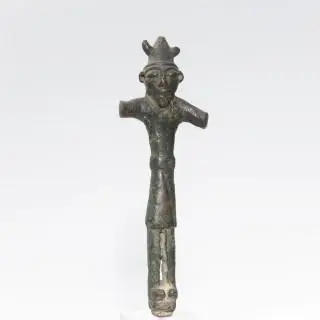A bronze Syrio-Hittite or early Babylonian standing figure, ca. 2nd - 1st Mill BCE – kavel bij Veilinggebouw De Zwaan, Amsterdam