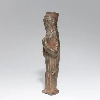Persia, Luristan, a bronze handle in the shape of a female figure, ca. 9th - 8th century BCE – kavel bij Veilinggebouw De Zwaan, Amsterdam