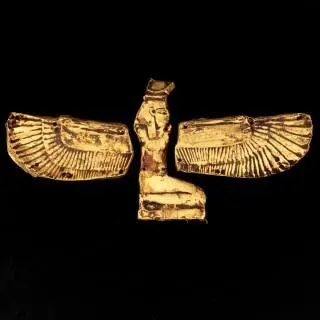 Egypt, a rare gold winged Isis, Late New Kingdom-3rd Intermediate Period, ca. 1080 - 664 BCE – kavel bij Veilinggebouw De Zwaan, Amsterdam