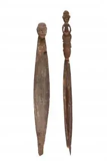 Papua, Asmat, an early 20th century elongated dish – kavel bij Veilinggebouw De Zwaan, Amsterdam