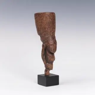 P.N. Guinea, Huon Gulf, an early 20th century wooden mortar – kavel bij Veilinggebouw De Zwaan, Amsterdam