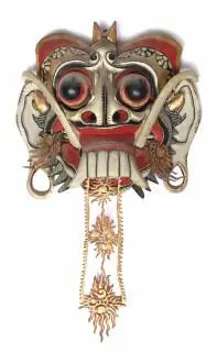 Bali, a painted wooden rangda mask – kavel bij Veilinggebouw De Zwaan, Amsterdam