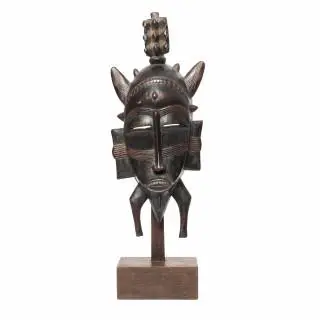 Ivory Coast, Senufo, kpellie mask – kavel bij Veilinggebouw De Zwaan, Amsterdam