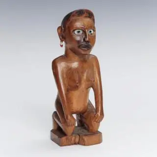 D.R. Congo - Kongo, kneeling female figure – kavel bij Veilinggebouw De Zwaan, Amsterdam