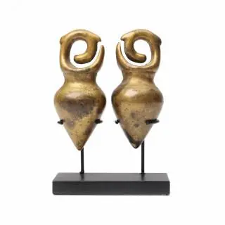 A pair of copper alloy Dayak ear ornaments – kavel bij Veilinggebouw De Zwaan, Amsterdam