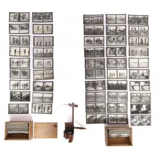 Collection of 142 stereoscopic photography photo's of the mainly the Marind Anim peoples and their surroundings – kavel bij Veilinggebouw De Zwaan, Amsterdam