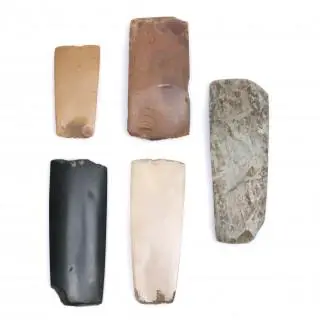 Five various Neolithic stone axes – kavel bij Veilinggebouw De Zwaan, Amsterdam