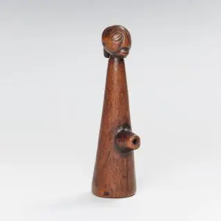 D.R. Congo, Luba Kingdom, a wooden whistle – kavel bij Veilinggebouw De Zwaan, Amsterdam