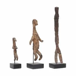 Burkina Faso, Lobi, three iron amulets – kavel bij Veilinggebouw De Zwaan, Amsterdam