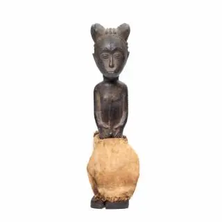 Ivory Coast, Baule, a standing male spirit figure, blolo bian – kavel bij Veilinggebouw De Zwaan, Amsterdam