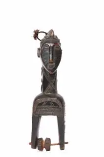 Ivory Coast, Baule, a heddle pully – kavel bij Veilinggebouw De Zwaan, Amsterdam