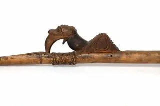 P.N. Guinea, Sepik, Iatmul, bamboo spear thrower – kavel bij Veilinggebouw De Zwaan, Amsterdam