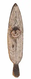 P.N. Guinea, Papua Gulf, an old spirit board, gope – kavel bij Veilinggebouw De Zwaan, Amsterdam