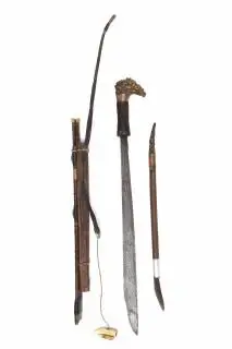 Borneo, East Kalimantan, Modang - Bahau Dayak sword, mandau – kavel bij Veilinggebouw De Zwaan, Amsterdam