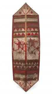 Borneo, East Kalimantan, Apo Kayan Dayak, shield – kavel bij Veilinggebouw De Zwaan, Amsterdam