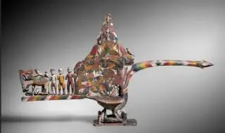 Borneo, Sarawak, Iban Dayak, Kenyalang, a hornbill sculpture – kavel bij Veilinggebouw De Zwaan, Amsterdam