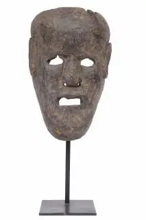 Western Nepal, a shamanic wooden mask – kavel bij Veilinggebouw De Zwaan, Amsterdam