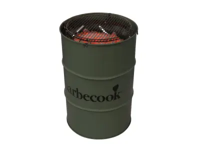 Barbecook houtskool barbecue edson army green – kavel bij XL Auctions