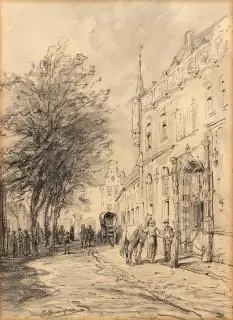 Cornelis Springer (1817-1891) – kavel bij Veilinggebouw De Zwaan, Amsterdam