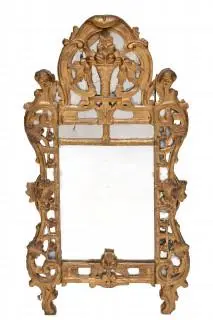 Spiegel in vergulde lijst, Louis XV-XVI, circa 1760 – kavel bij Veilinggebouw De Zwaan, Amsterdam
