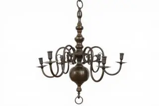 Bronzen kaarsenbolkroon, ca. 1800 – kavel bij Veilinggebouw De Zwaan, Amsterdam