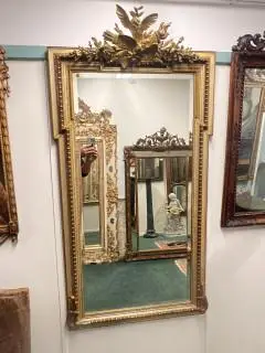 Gefacetteerde spiegel in vergulde lijst in Louis XVI-stijl, laat 19e eeuw – kavel bij Veilinggebouw De Zwaan, Amsterdam