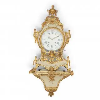 Zwitserland, Neuchâteloise consoleklok, Louis XVI, ca. 1780 – kavel bij Veilinggebouw De Zwaan, Amsterdam