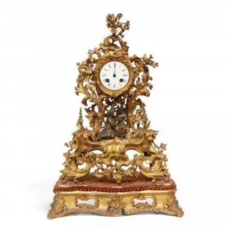 Frankrijk, bronzen vergulde pendule, 19e eeuw – kavel bij Veilinggebouw De Zwaan, Amsterdam