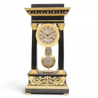 Frankrijk, geëboniseerd houten kolompendule, circa 1840 – kavel bij Veilinggebouw De Zwaan, Amsterdam