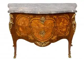 Frankrijk, mahonie-, rozen- en amaranthouten gefineerde commode, Louis XV – kavel bij Veilinggebouw De Zwaan, Amsterdam