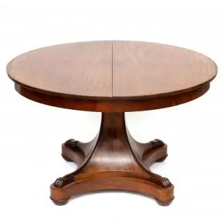 Mahoniehouten gefineerd ronde coulissetafel, ca 1830 – kavel bij Veilinggebouw De Zwaan, Amsterdam