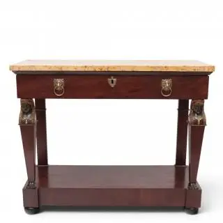Mahoniehouten consoletafel, Empire, 'Retour d'Egypte' – kavel bij Veilinggebouw De Zwaan, Amsterdam