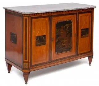 Satijnhouten dressoir, Louis XVI – kavel bij Veilinggebouw De Zwaan, Amsterdam