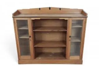 Eikenhouten boekenkastje, Amsterdamse School – kavel bij Veilinggebouw De Zwaan, Amsterdam