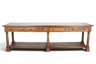 Mahonie- en notenhouten winkel/stoffentafel, circa 1900 – kavel bij Veilinggebouw De Zwaan, Amsterdam