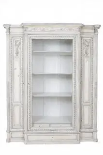 Crèmekleurig gelakte eikenhouten kast in Louis XVI-stijl, 19e eeuw – kavel bij Veilinggebouw De Zwaan, Amsterdam