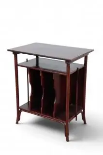 Thonet, rood-bruin gebeitst beukenhouten lectuurtafeltje – kavel bij Veilinggebouw De Zwaan, Amsterdam