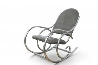 Verchroomd stalen buizenschommelstoel in Thonet-stijl, ontwerp 50'er jaren – kavel bij Veilinggebouw De Zwaan, Amsterdam