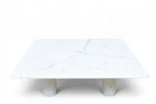 Angelo Mangiarotti voor Up & Up, Italië, carrara marmeren salontafel, ontwerp 70-er jaren – kavel bij Veilinggebouw De Zwaan, Amsterdam
