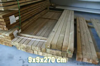 20x paal 8,8x8,8x270cm – kavel bij ProVeiling, Hamont