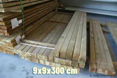 40x paal 8,8x8,8x300cm – kavel bij ProVeiling, Hamont