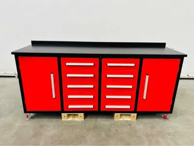 Rte - 7414 - Garagewerkbank 2230x650x1100mm – kavel bij Hammertime, Gereedschappen & Accessoires